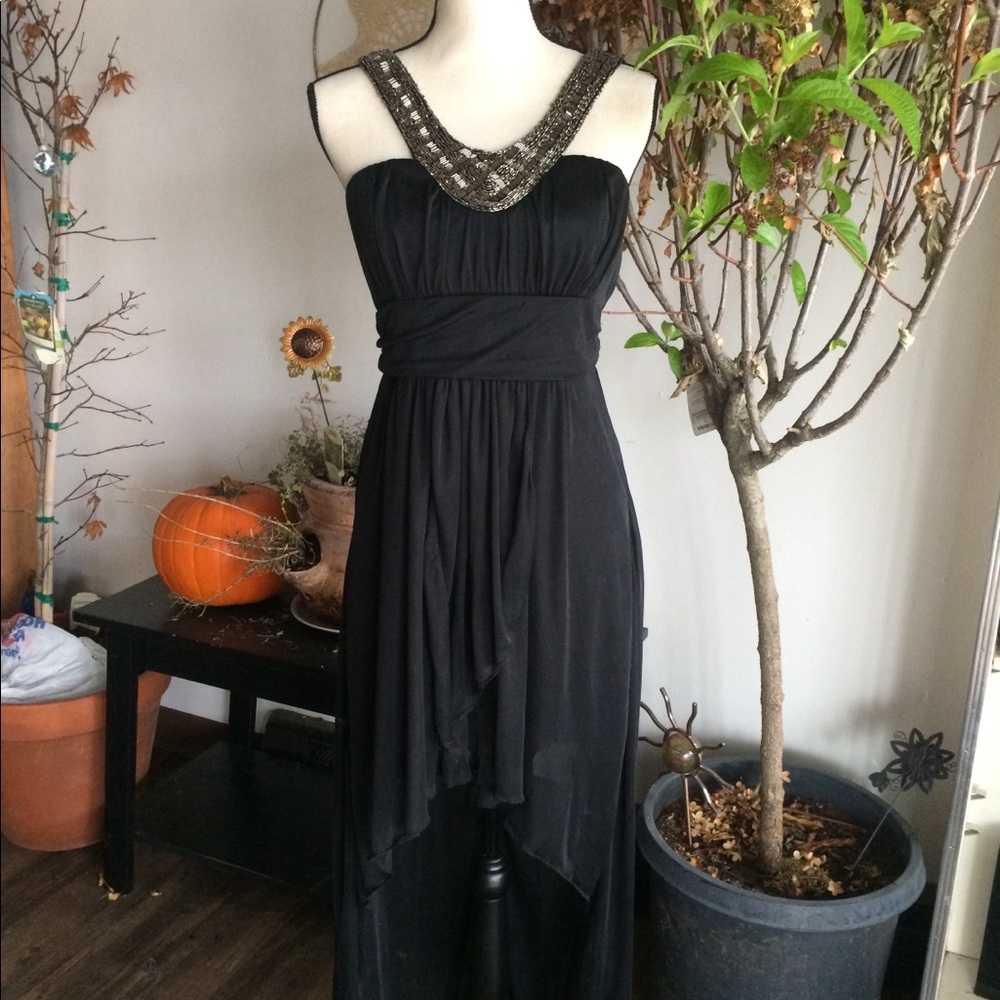 Black high low occasional dress